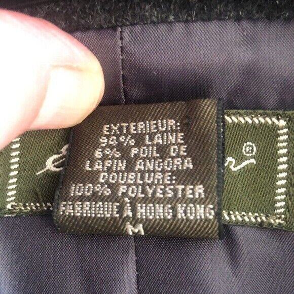 Eddie Bauer Womens Size M Blazer Jacket Gray Wool Angora Minimalist Academia - Picture 4 of 7